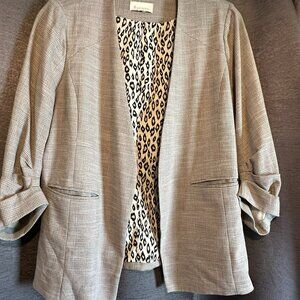 Womans Blazer Size large Tan